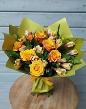 Букет цветов из:  Альстромерии и Розы #REPLACE_PRED# Борках