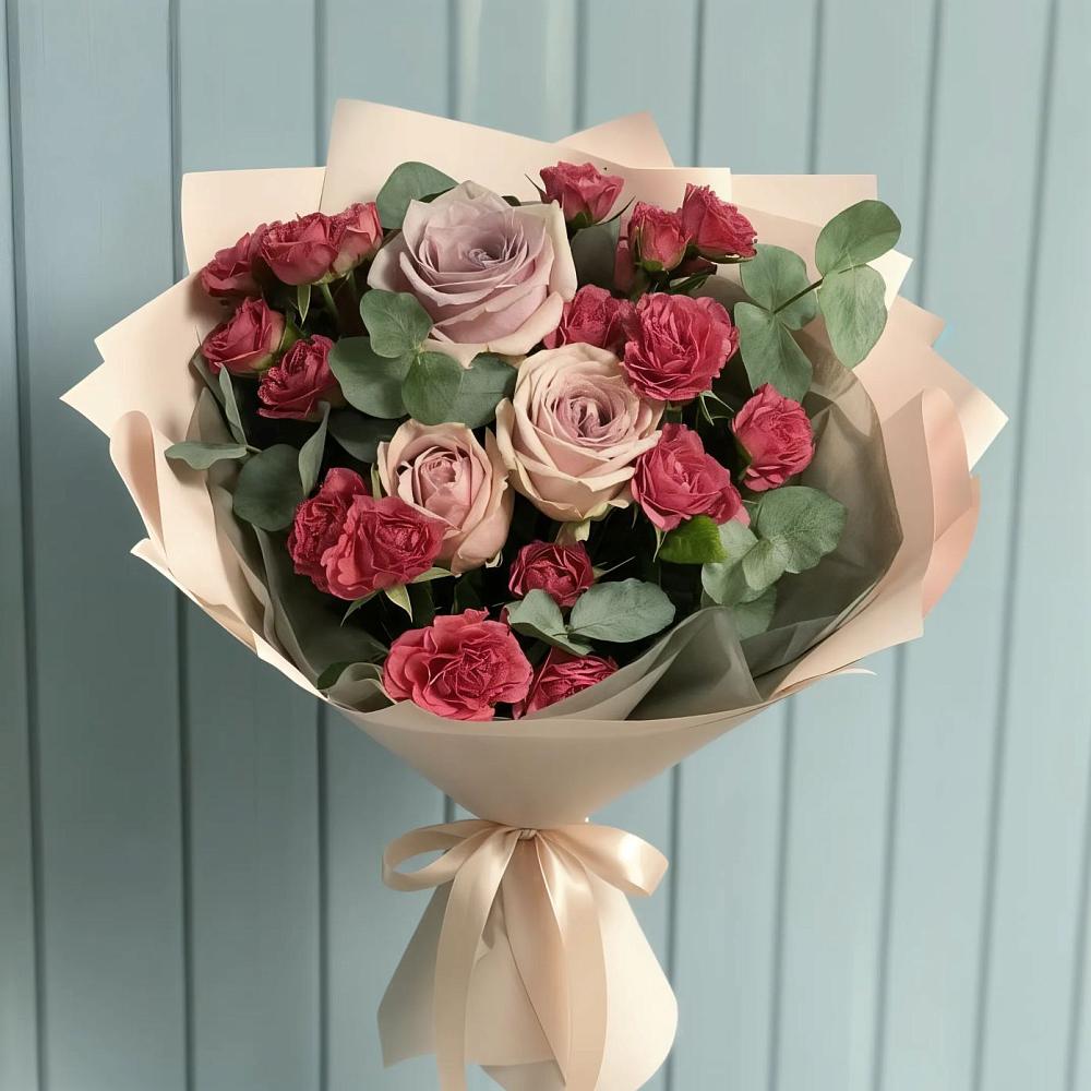 Букет цветов из: Гвоздики и Розы в Борках