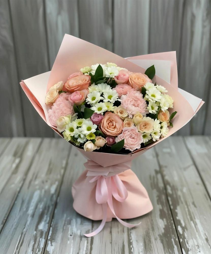 Букет цветов из: Гвоздики, Розы и Хризантемы в Борках