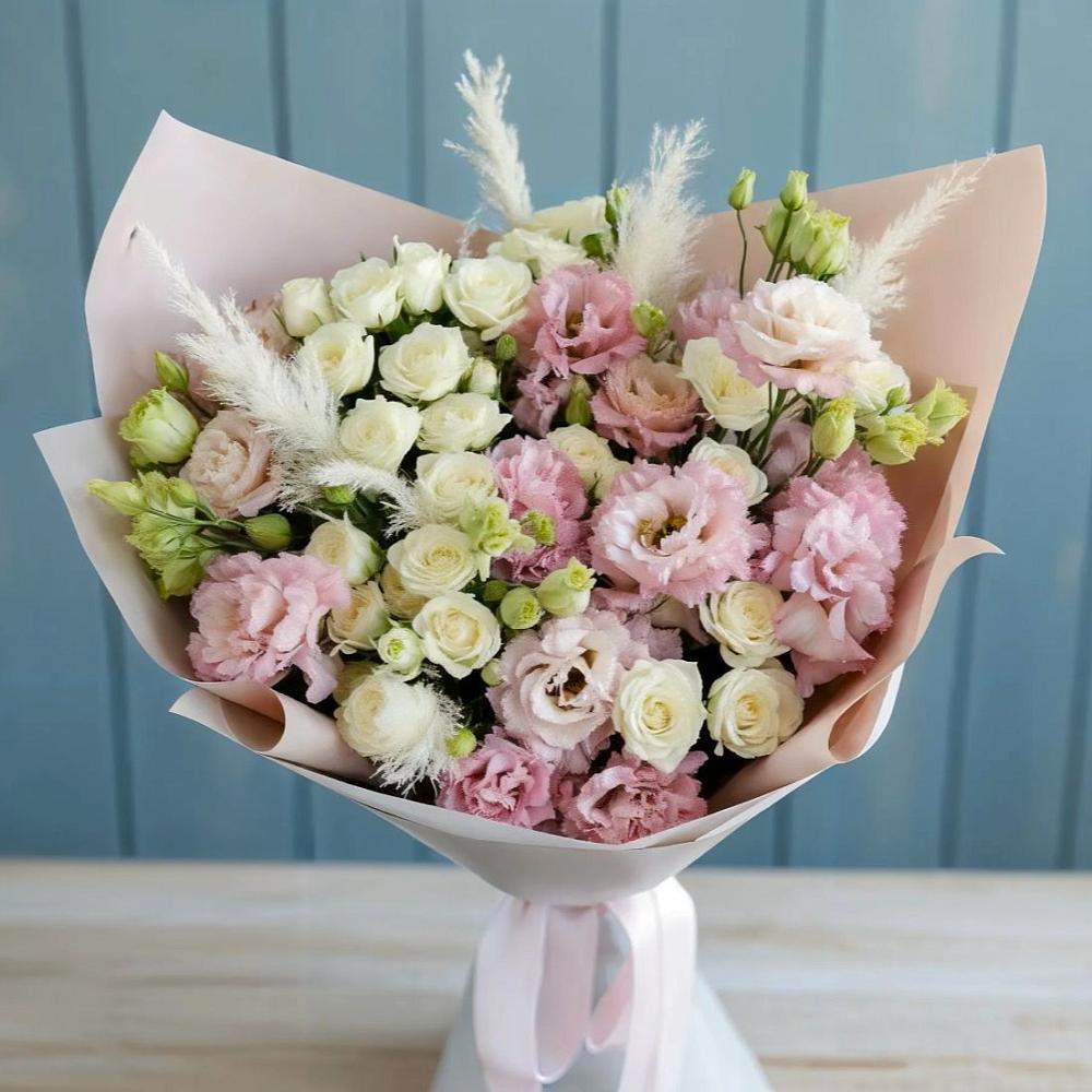 Букет цветов из: Альстромерии и Розы в Борках