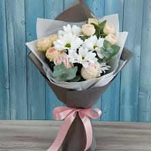 Букет цветов из:  Хризантемы и Розы в Борках