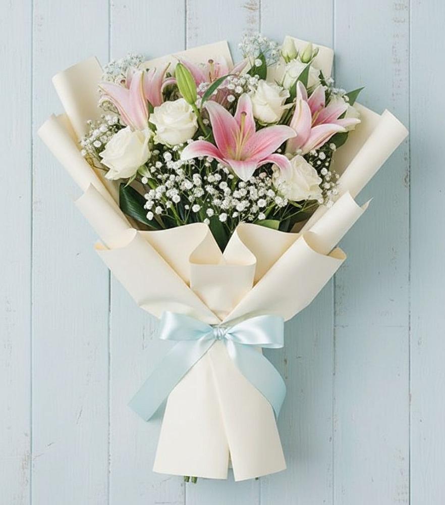 Букет цветов из: Лилии в Борках