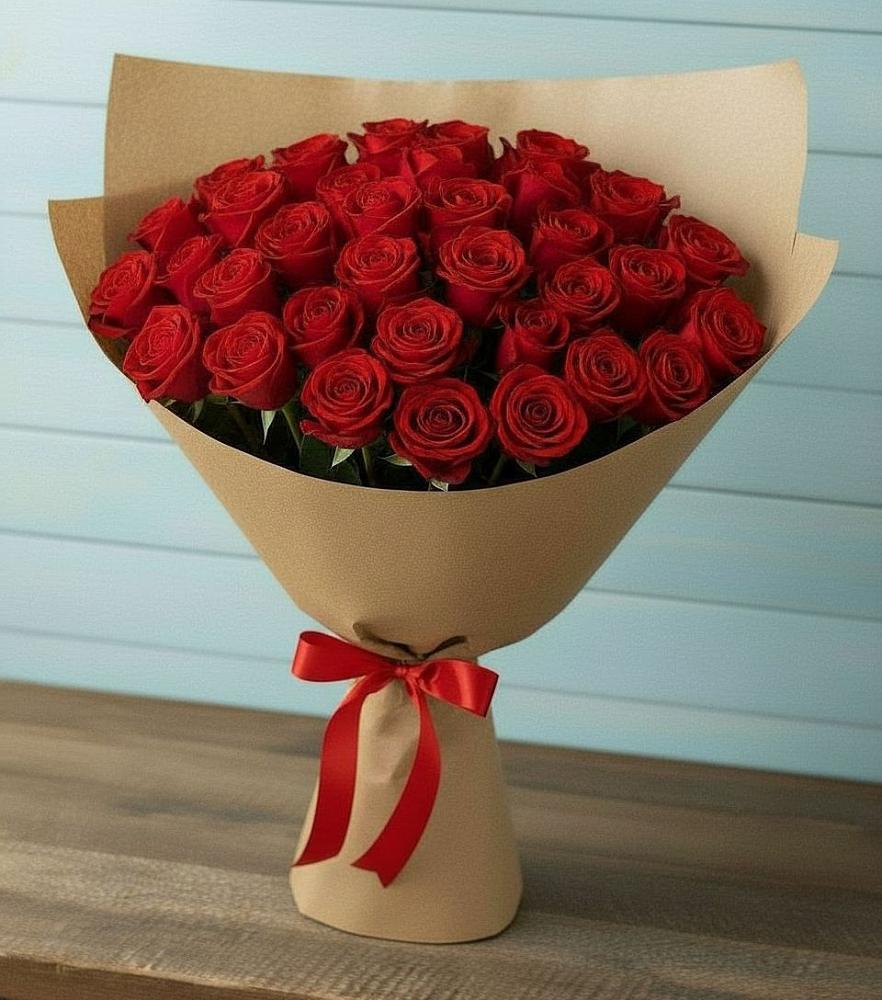 Букет Красные розы Милано в Борках