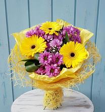Букет цветов из:  Хризантемы и Герберы в Борках