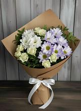 Букет цветов из:  Хризантемы и Розы в Борках