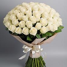 Букет 101 беля роза Белоснежка в Борках