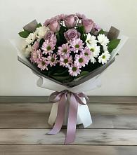 Букет цветов из:  Хризантемы и Розы в Борках