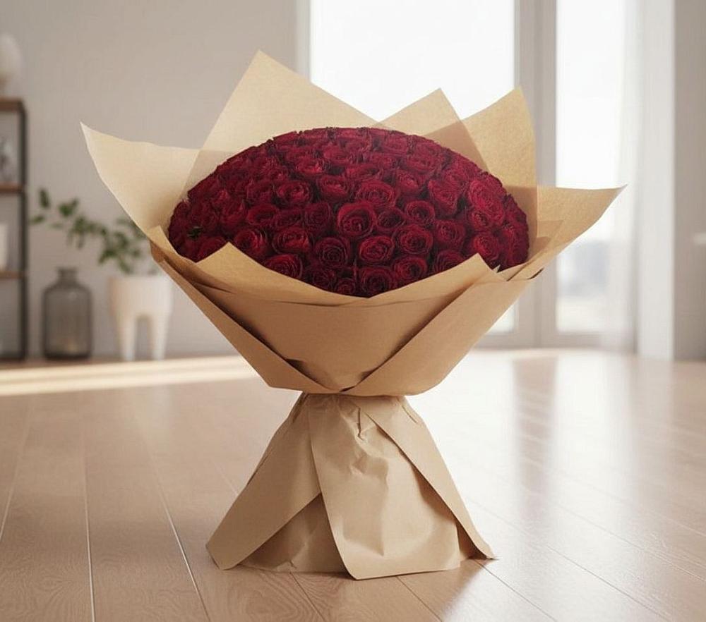 Букет 101 Красная роза в Борках