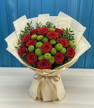 Букет цветов из:  Розы и Хризантемы #REPLACE_PRED# Борках