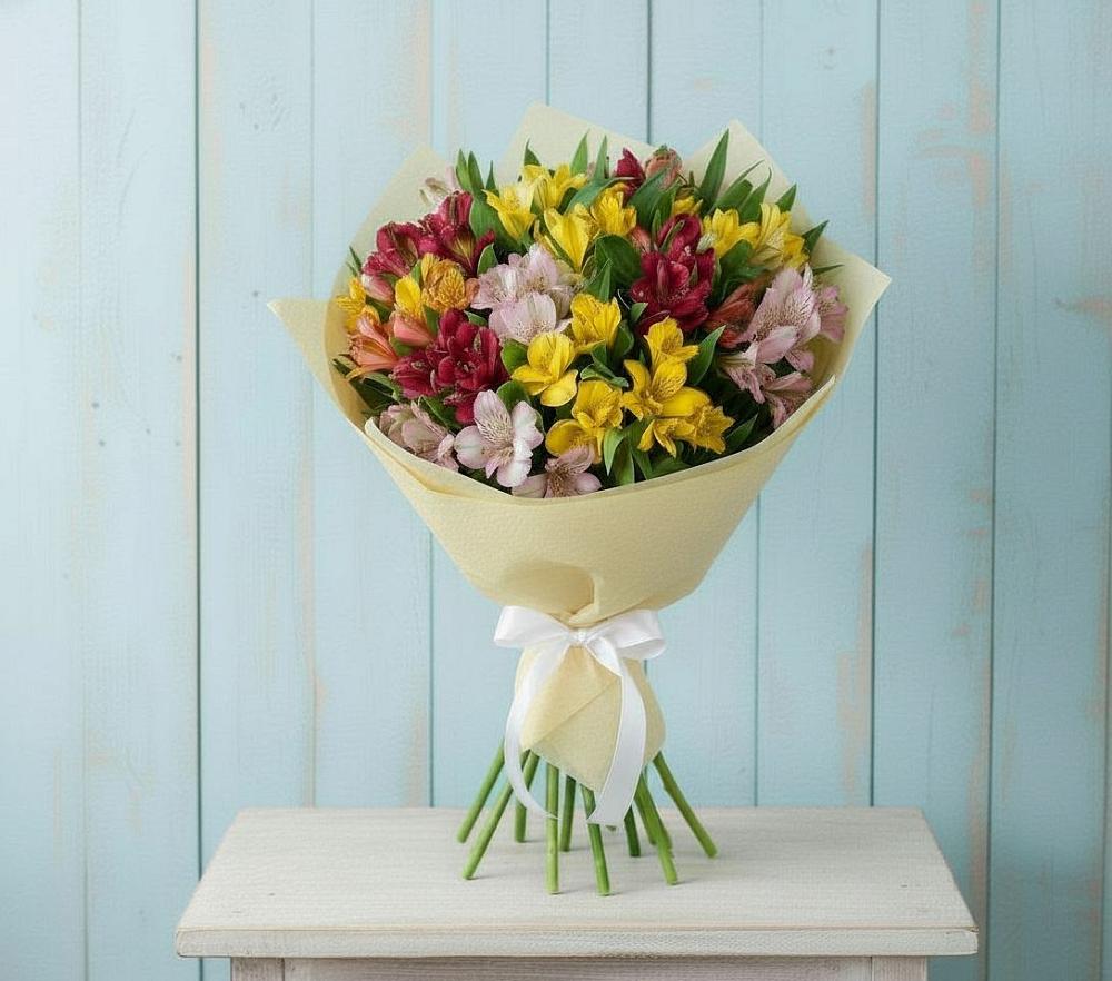 Букет цветов из: Альстромерии в Борках