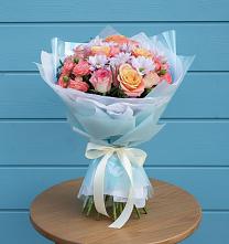 Букет цветов из:  Хризантемы и Розы в Борках