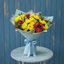 Букет цветов из:  Альстромерии и Хризантемы #REPLACE_PRED# Борках