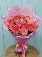 Букет 15 Розовых роз Равель в Борках