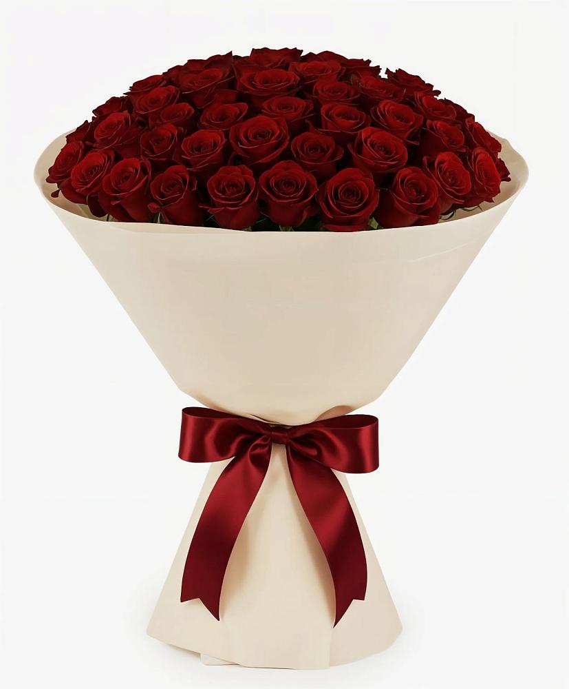 Букет 101 Бордовая роза Блэк Бакарра в Борках