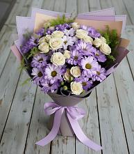 Букет цветов из:  Хризантемы и Розы в Борках